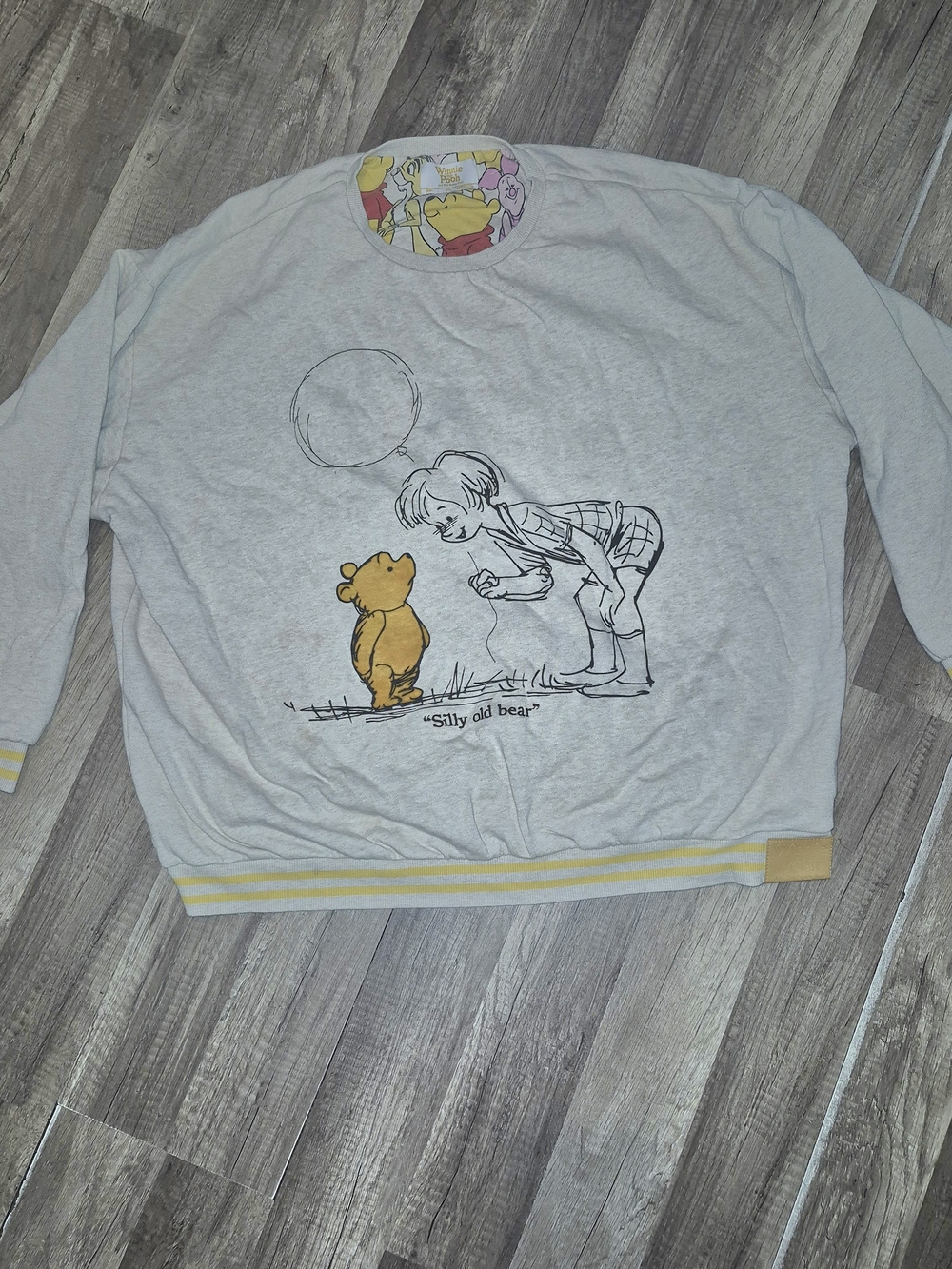 Disney Gray & Yellow Winnie the Pooh ‘Silly Old Bear’ Sweatshirt